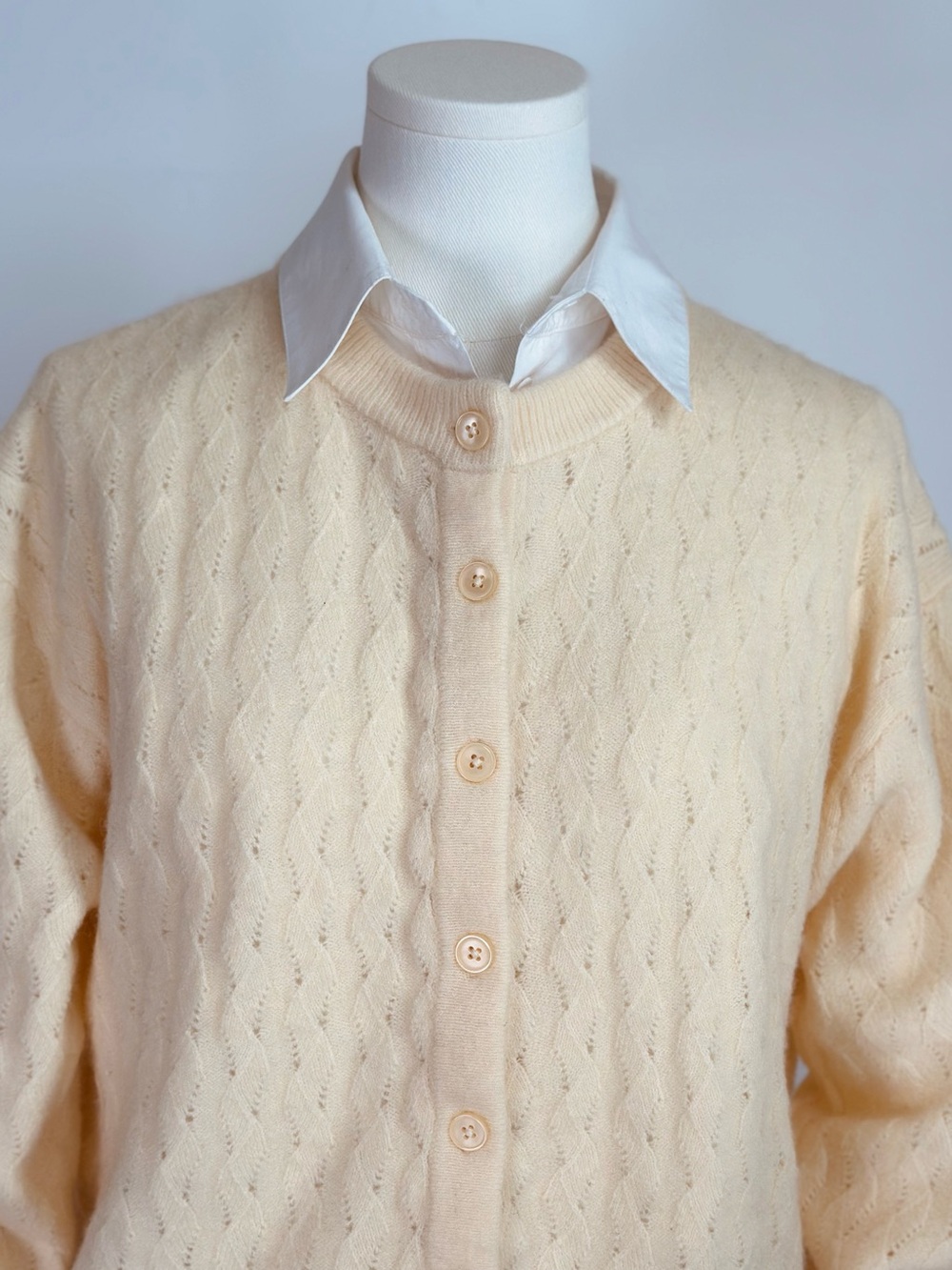 J.Crew Like New Soft Wool Blend Textured Knit Cardigan Women’s XS Cream - Picture 2 of 12